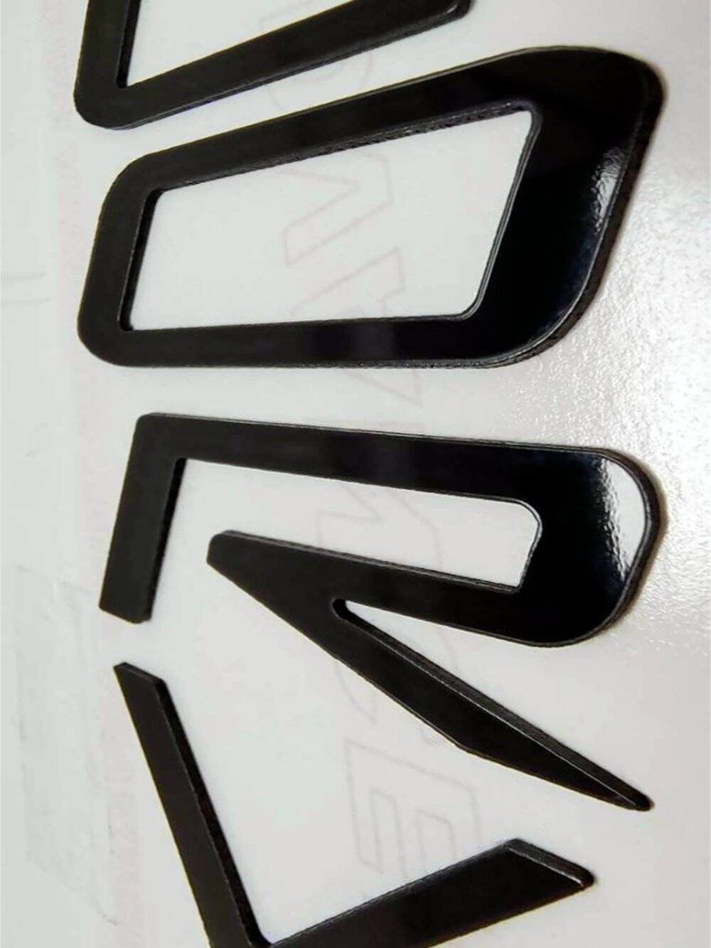 GLOSS BLACK 1/16 RAISED LETTERS FOR C5 CORVETTE 97-2004 FRONT + REAR US MADE - Picture 5 of 16